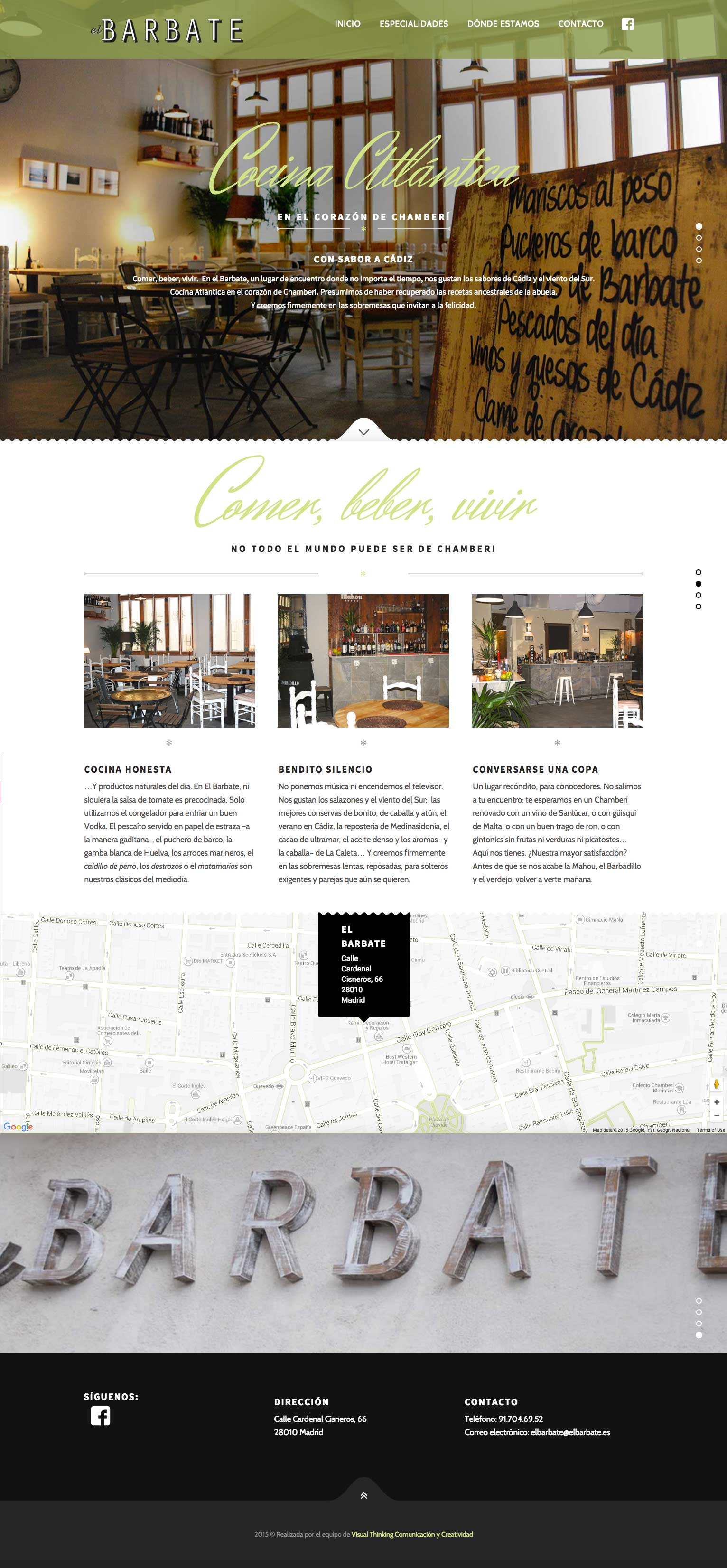 el barbate home page Diseño web El Barbate