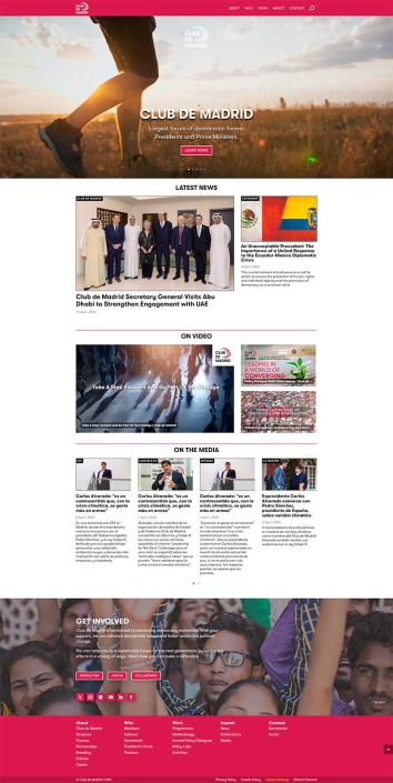 Página de portada de Club de Madrid Portada de la web de Club de Madrid